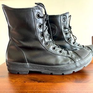 Muhammad Ali Black, leather Converse boot